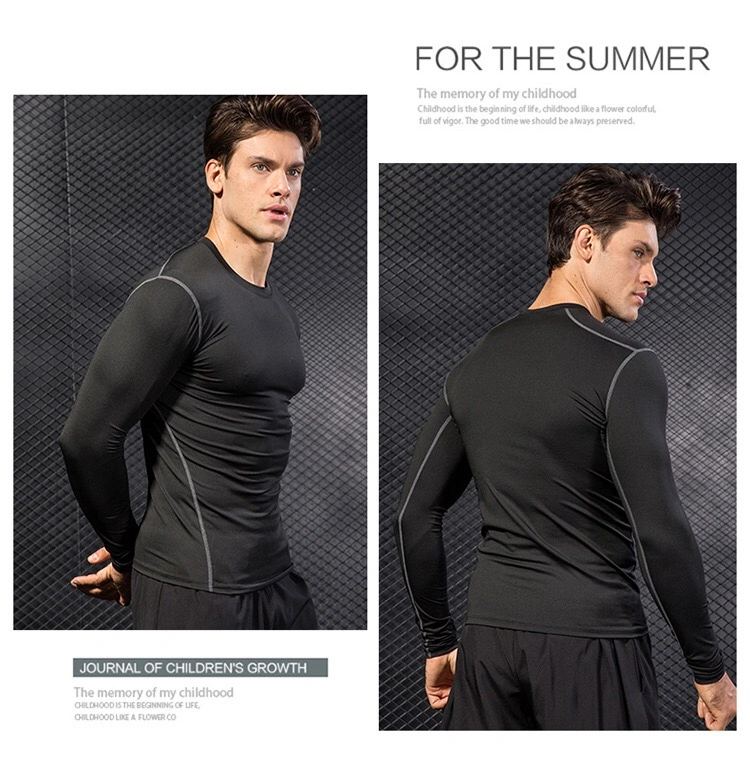 Wholesale Compression Shirt Custom Logo Polyester Slim Fit Short Sleeve Fitness Clothing Mens Base Layer Top Gym Shirt for Men