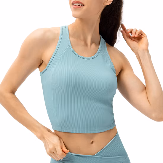 卸売女性ヨガスポーツタンクトップカスタムフィットネスランニングタンクトップ